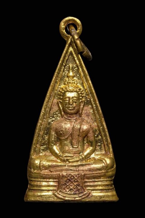 เหรียญพระพุทธโสธร พิมพ์สามเหลี่ยมหน้าเดียว หลังพระราชเขมากร  พ.ศ. 2503